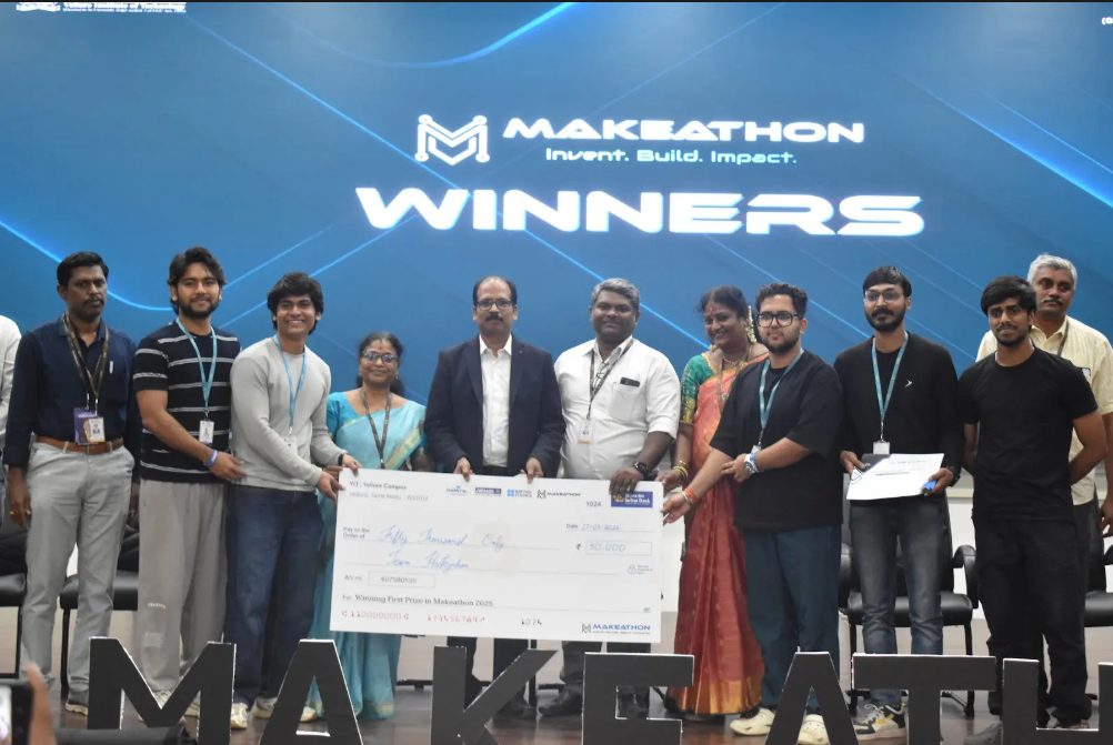 The Makeathon 2026 winners on stage